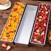 Non-Slip Stainless Steel Long Cake Mold Bakingtray Anti-Scratch Rectangular Tiramisu Cake Base Dly Kitchen Cooking Tool