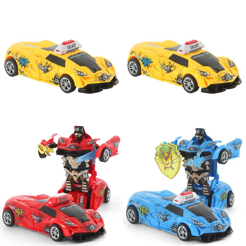 Plastic Childrens Deformation Car Toy With Inertia Drive For Early Learning And Parentchild Interaction