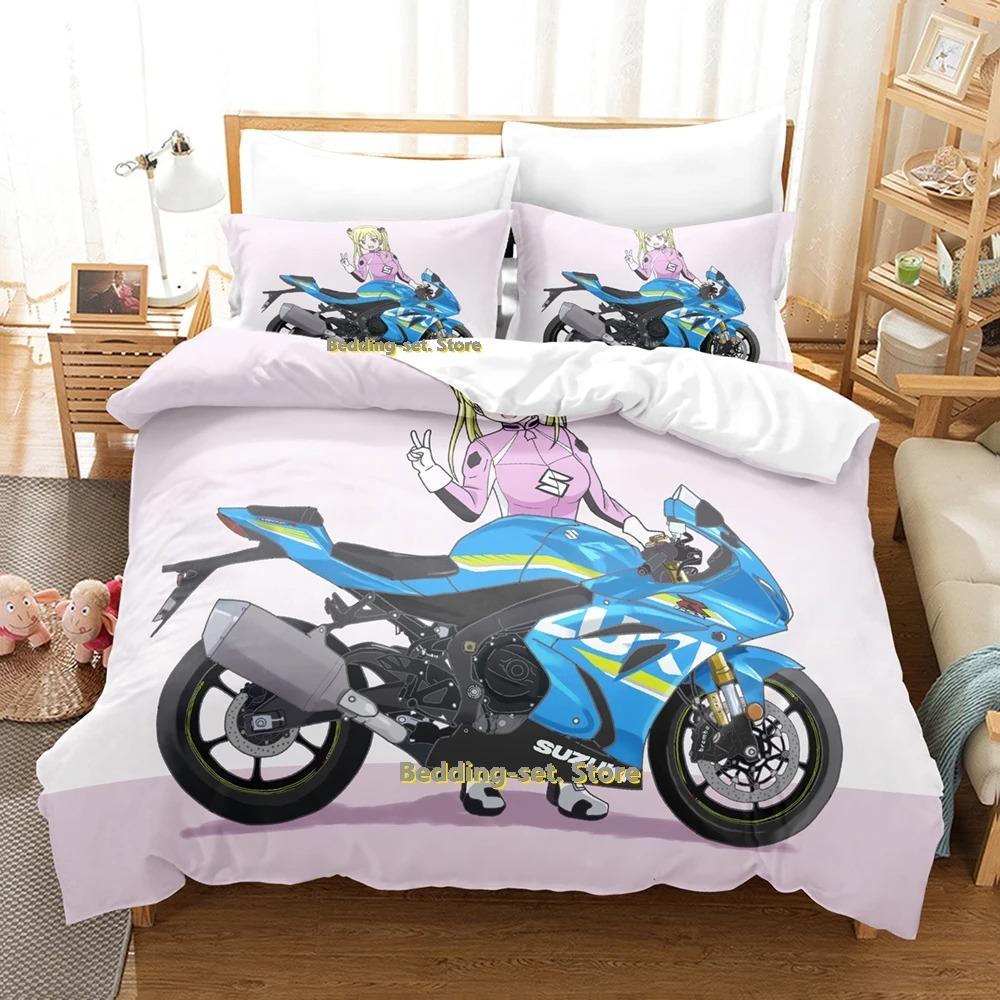 Bakuon!! Bedding Set Single Twin Full Queen King Size Bed Set Adult Kid Bedroom Duvetcover Sets Print Anime Bed Sheet Set