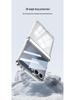 Samsung Z Flip7 Transparent Magnetic Hinge Phone Case with Full Coverage Airbag Protection