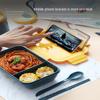1100ml Microwave Lunch Box Portable 2 Layer Food Container Healthy Lunch Bento Boxes Lunchbox With Cutlery