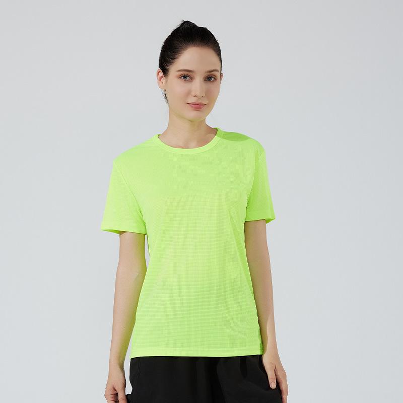 Unisex Quick-Dry Short Sleeve Running T-shirt - Solid Color Sportswear