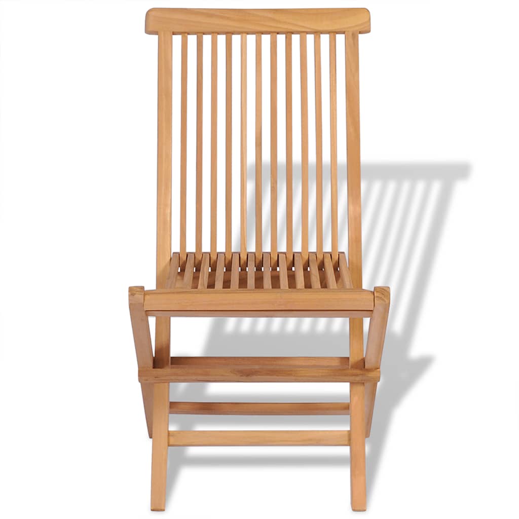 vidaXL Klappstühle, 4er-Set, für Garten und Terrasse, Teakholz