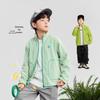 Boys' Lightweight Warm Fleece Anti-static Colorblock Jacket