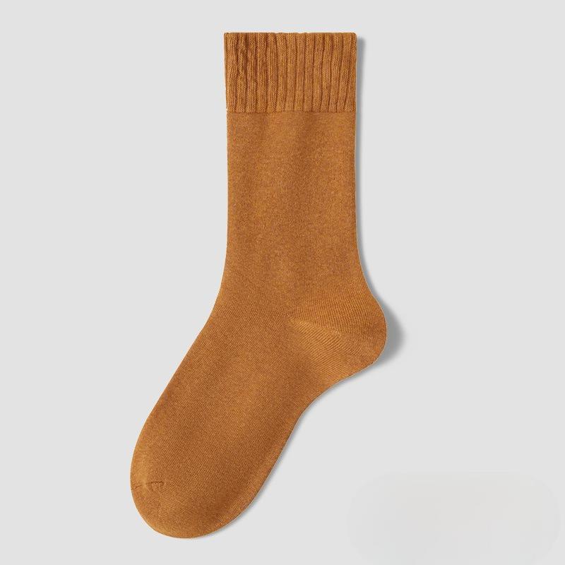 Antibacterial Socks - Men's Thick Woolen Circular-shaped Warm and Elastic Mid-calf Socks Without Bones