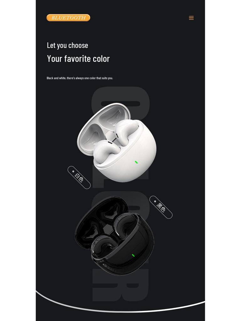 25 New H7 Bluetooth Noise-Cancelling Wireless Semi-In-Ear Universal Sports Gaming Headphones