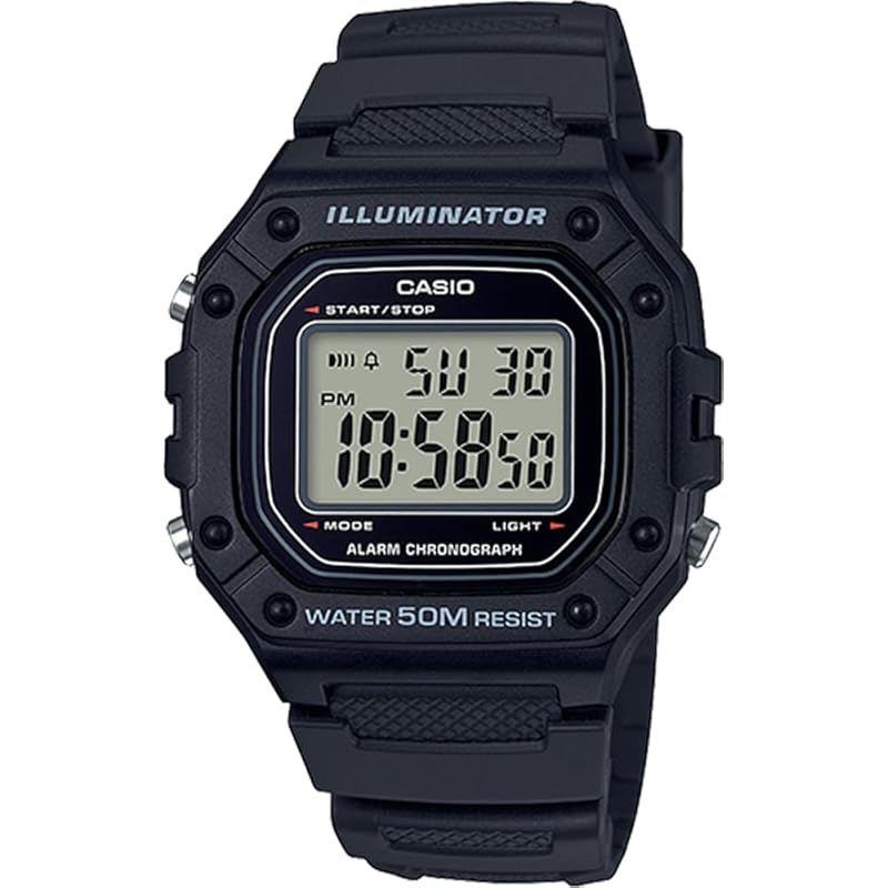 

[Casio] CASIO standard digital watch W-218H-1AV Comes in Casio BOX men s cheap casio Chipkashi black [product]