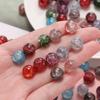 50 Stück/Los 10mm Glas Blumen Wasserwellen Perlen Abstandshalter Lose Perlen für DIY Handgemachte Armband Halskette Herstellung Zubehör