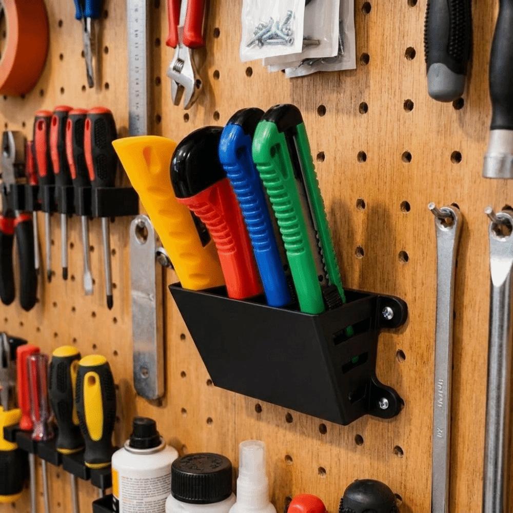 4 Slots Workbench Wall Supply Holder 3D Printed Utility Storage Organizer DIY Work Station