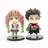 10pcs/set Anime Kamado Tanjirou Q Version Tomioka Giyuu Kyoujurou Sitting Model Muichirou Kanroji Figure Toy