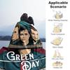 1pc Green Day Music Band Outdoor Blanket Lightweight Flannel, Soft & Warm, All Season Use for Sofa, Outdoor, Camping, Living Room, Office, Chair