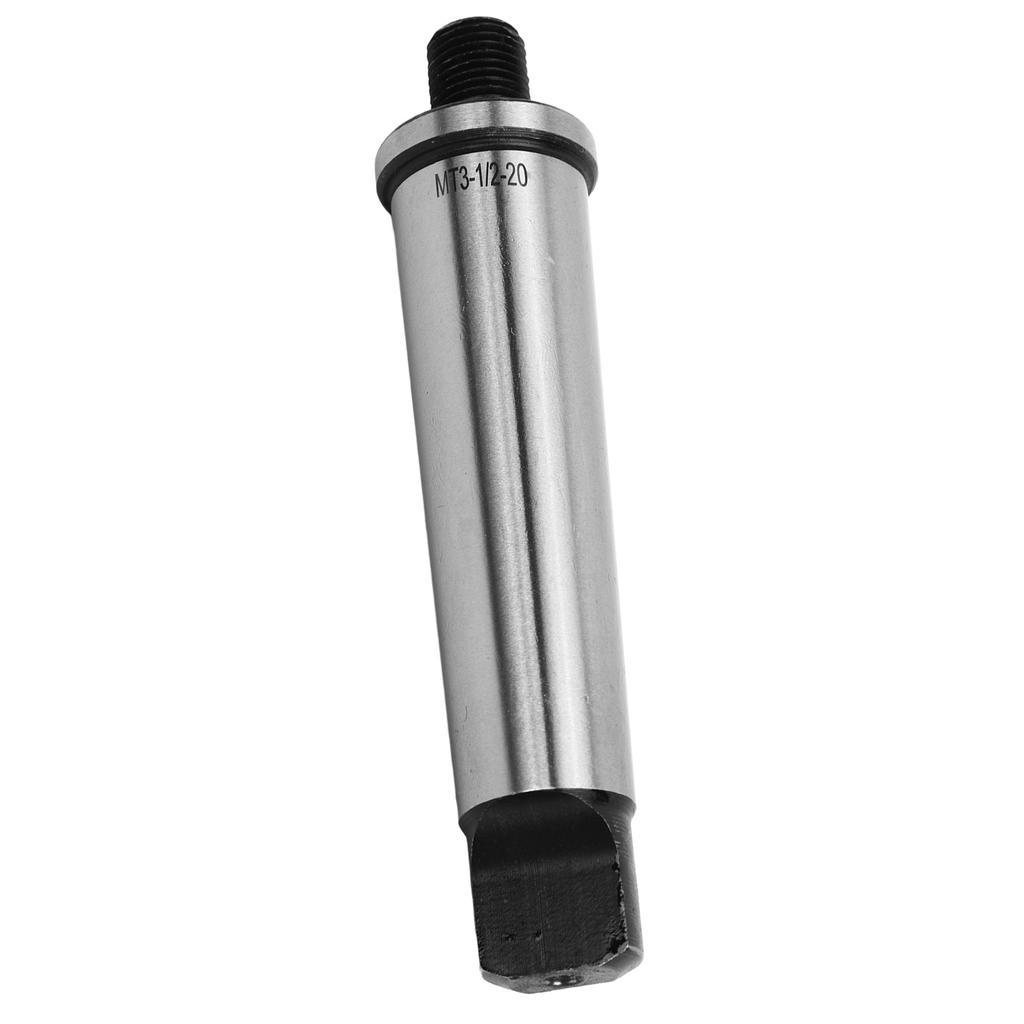 Drill Chuck Arbor 3MT Shank to 1/2in‑20 Threaded Hardened Morse Taper MT3 Adapter