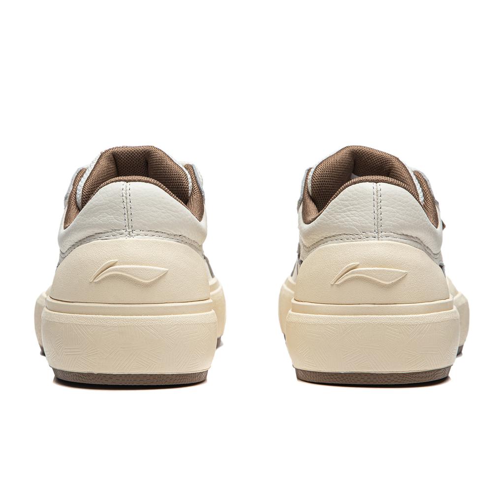 Li Ning We Wo S70 Minimalist Versatile Non-Slip Wear-Resistant Low-Top Skate Shoes Unisex Sneaker Beige Brown AEPU030-6