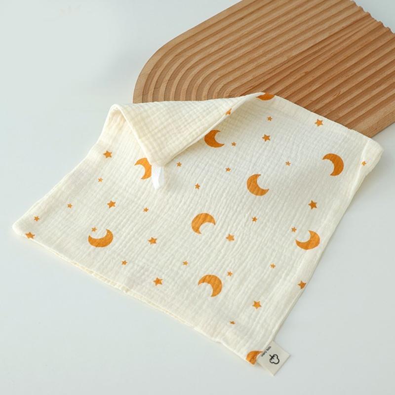 

1 шт. Хлопковое марлевое полотенце с рисунком из мультфильма, муслиновая салфетка для отрыжки новорожденных, квадратные полотенца, 4 слоя, толстый детский носовой платок, детская мочалка