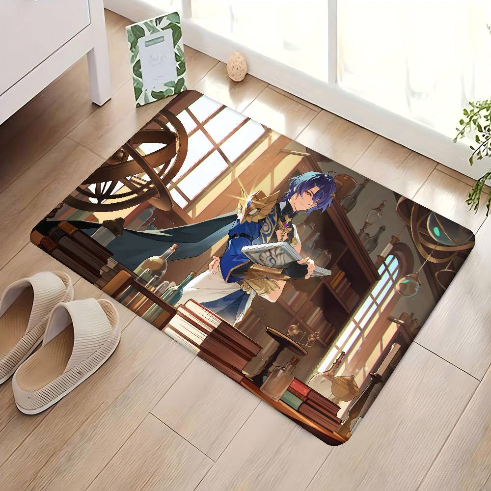 

Honkai Star Rail Dr Ratio Colorful Floor Mat Anti Slip Soft Rectangle Rug for Home Indoor Outdoor Front Door Hotel Decor 50x80 cm