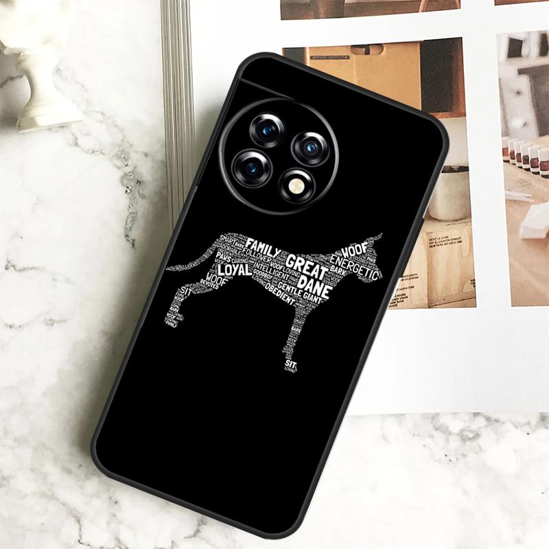 Great Dane Dog Case For OnePlus 12R 12 11 9 10 Pro 10R 9R 8T 10T Nord CE 2 3 Lite 2T N10 N20 N30 CE4 Cover