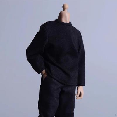 1/12 Long Sleeve Shirt Costume Small Handmade Fashion Doll Casual Basic Top Pullover for 6 Inch