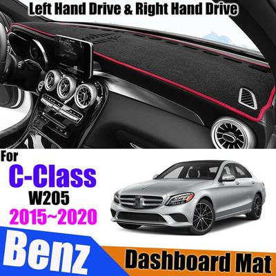 For Mercdes Bnz C-Class W205 2015-2020 Anti-Slip Mat Dashboard Pad Sunshade Dashmat Carpet Accessories