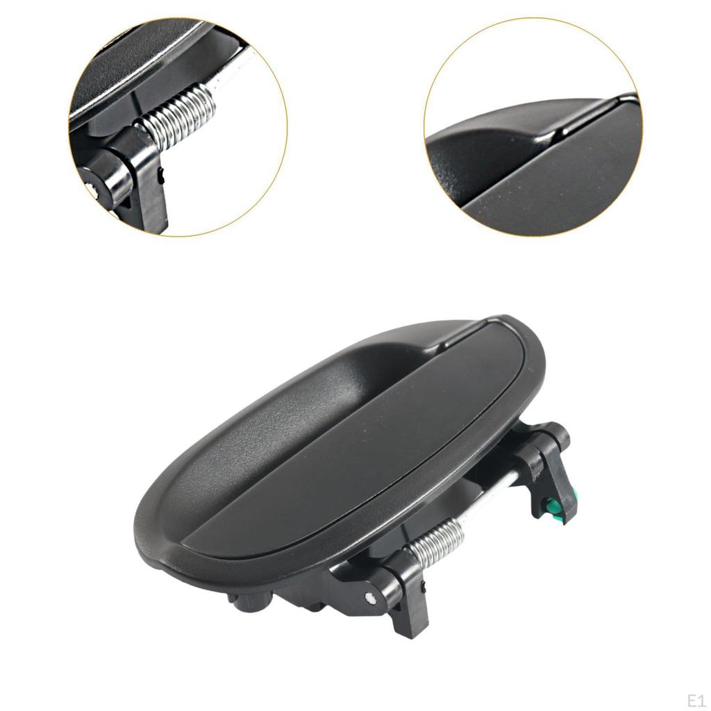 4 Pieces Car Exterior Door Handles Black 96601475 96601472 Replacement for Matiz Easy to Install