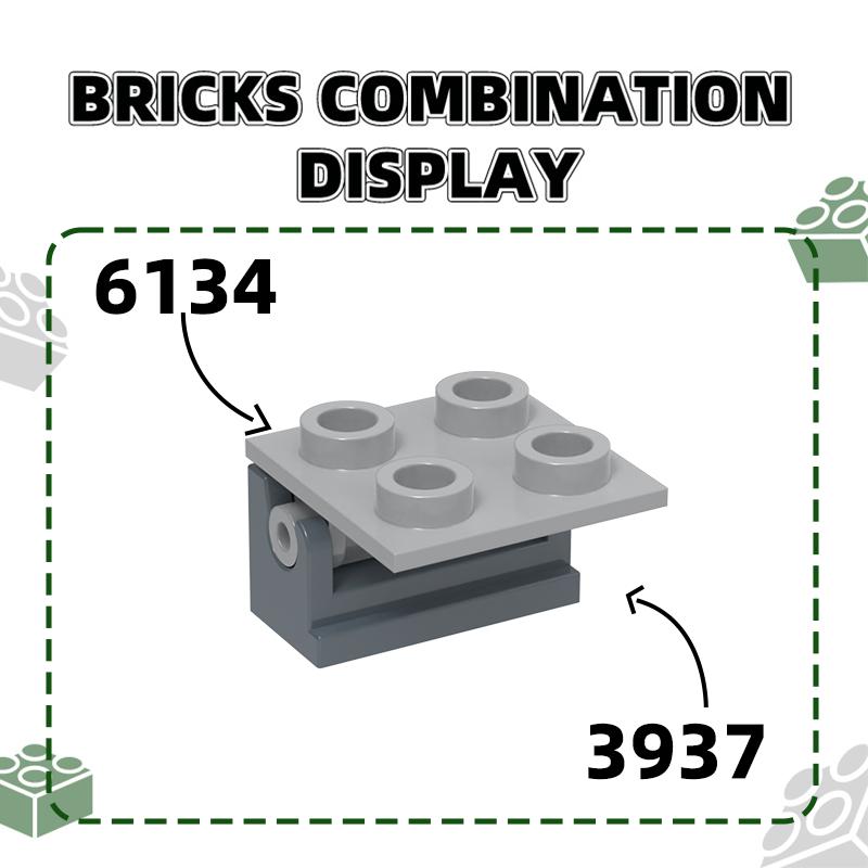 Non-Toxic 210Pcs/Lot 6134 Hinge 2 X 2 Top Block Moc Color Accessories Compatible With Brick Diy Children'S Toy Assembly Parts