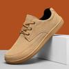 Men's Small Leather Shoes Low-top Walking Shoes Wide Feet Outdoor Casual Classic Board Shoes Versatile Wear-resistant Cloth Shoes Breathable Men's