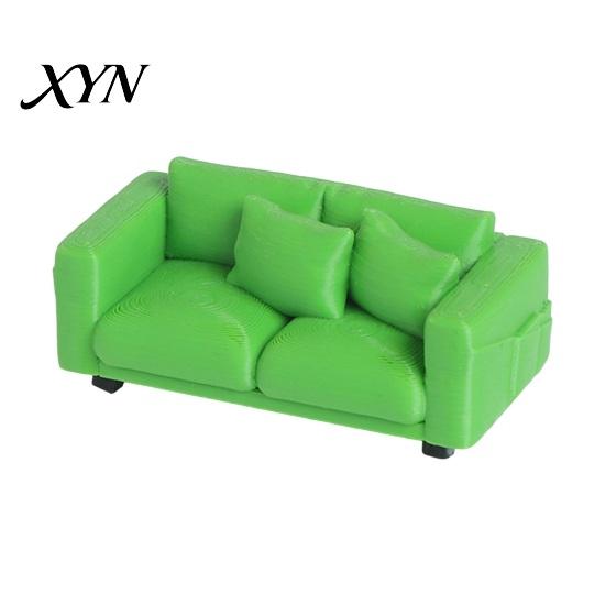 Mini Realistic Couch Miniature Couch, Tiny 2-Seater Furniture Loveseat Doll Mansion Accessories for 1/12 Scale Living Room 3D Model