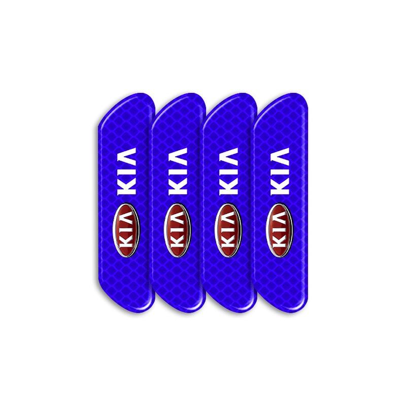4PCS Car Door Safety Warning Reflective Mark 3D Sticker Car Styling For Kia Ceed Sorento Sportage Niro Optima Picanto Rio Morning Forte K8