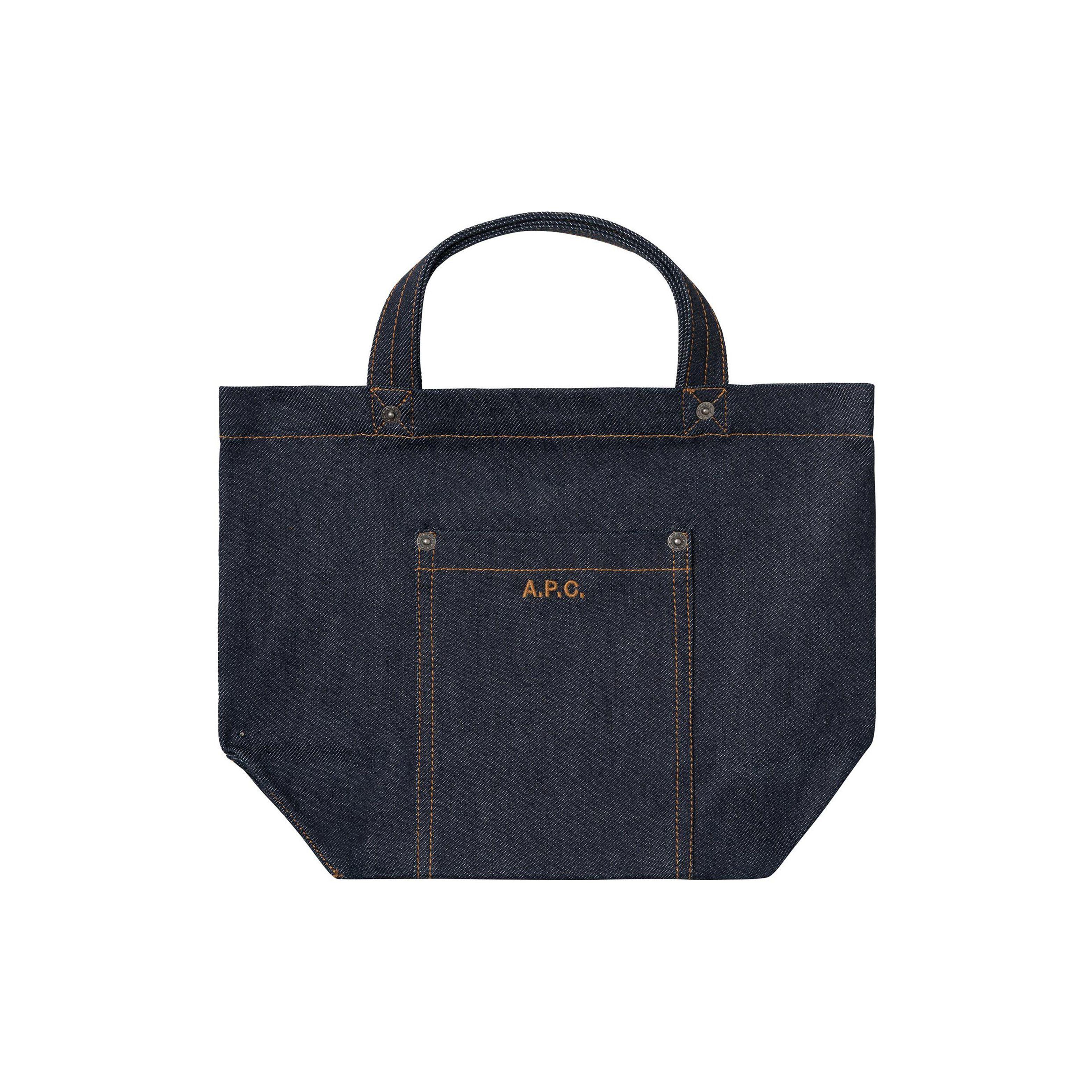 

БТР. Хлопковая сумка-тоут с вышитым логотипом контрастного цвета Женские сумки-тоут Синяя COCSX-M61831 Basic Set (Bag+Dust Bag)