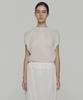 Amomento Sheer Volume Shirring Top_White