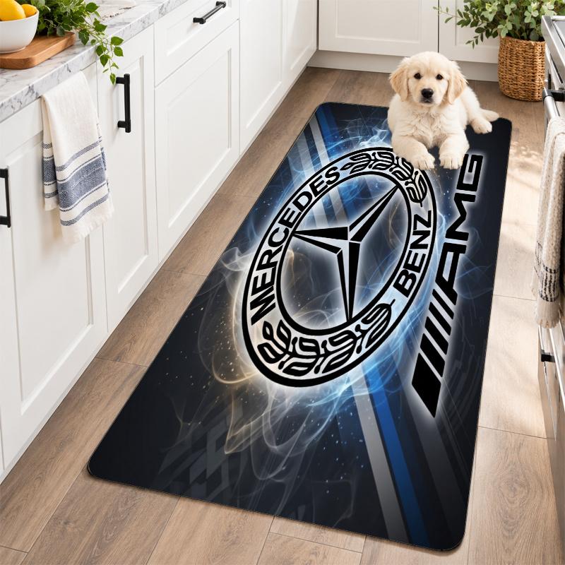 Flannel Kitchen Mat Mercedes Soft Area Rug Non Slip Floor Carpet Home Decoration