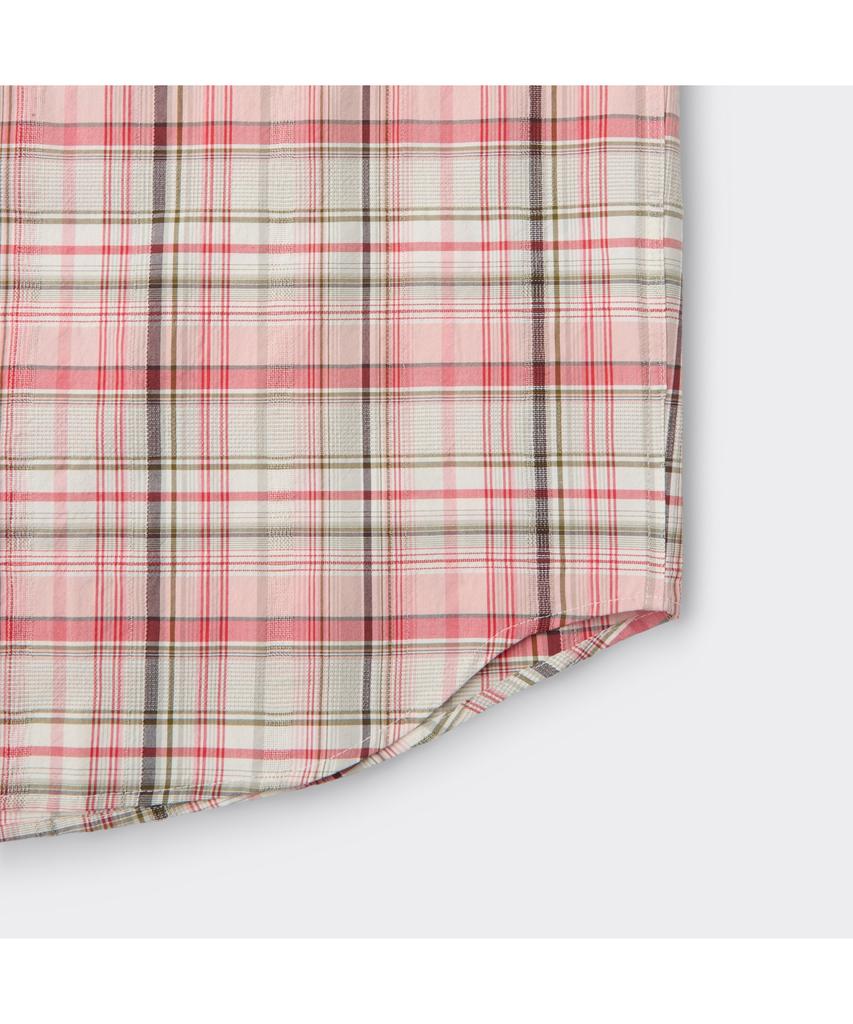 Keoseuuteommellou Red Oversized Fit Check Shirt Cwsam26204Rex