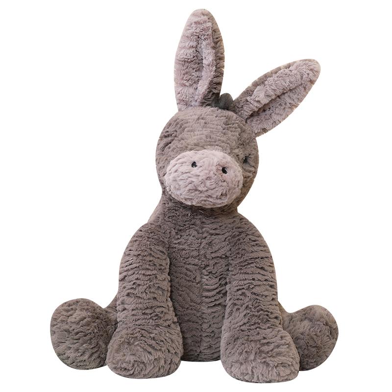 1 pezzo 23CM Peluche Asinello Carino Giocattoli Adorabili Bambole Peluche Asinello Grigio Animali Morbidi Ripieni per Bambino Neonato Compleanno Decorazione Stanza Regali