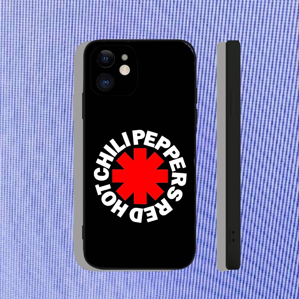 Red Hot Chili P-Peppers Phone Case For iPhone 17,16,15,14,13,12,11,Pro,Max,Plus,Air,X,XS,XR,SE,8,7,Mini,Soft Black Funda