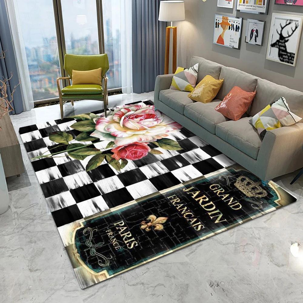 

Садовый Цветочный Арт 3D-Печатный Ковер для Гостиной Спальни Домашний Декор Эстетичный Ковер Моющийся Напольный Коврик 60*90cm