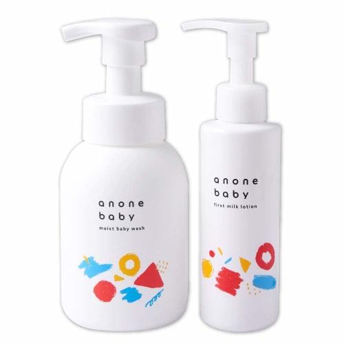 Anone Baby Set: Moist Baby Wash & First Milk Lotion, Body Wash, and Body Wash for Babies and Newborns! Moisturizing, Hypoallergenic, Hagukumi Plus, 32