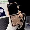 Pro Samsung Galaxy Z Flip7 Flip 7 6 5 4 3 Flip6 3D Kapka Vody Perlový Kryt Lesklý Náramek Náramek Měkký Rám Ochranný Kryt