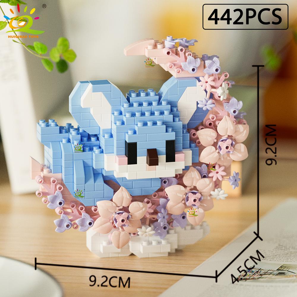 MOC Flower Animal Micro Building Block Mini 3D Diamond Model Brick DIY Construction Toy for Children Desk Decoration