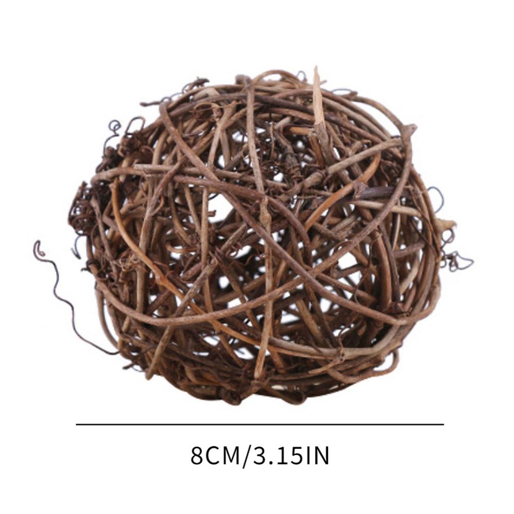 8/10/12/20CM Wicker Rattan Balls DIY Handmade Weaving Ball Christmas Hanging Floral Ball Decoration Decorative Xmas Tree Pendant