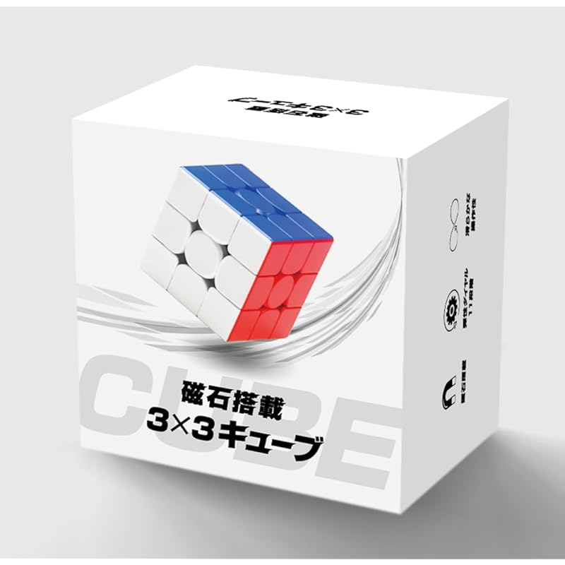 

3x3 cube with magnet Beginner set [Complete guide with video and booklet] Quickly complete the procedure manual using a simple method smooth operation