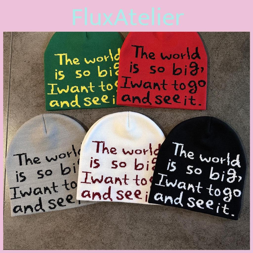 Knit Letter Beanie Hat For Men Women Cold Weather Insulation And Sun Protection