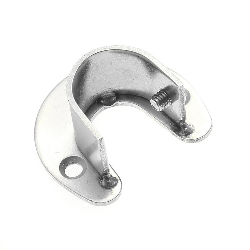 Asiento de Brida de Acero Inoxidable Barra Colgante para Armario Gancho de Tubo Soporte Fijo Asiento Fijación Accesorios de Ferretería Barra de Cortina