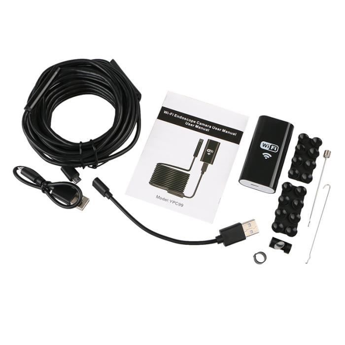 SHOP-STORY - Wireless Wifi Endoscope - Mini Waterproof Camera and Compatible IOS Android Mac Tablet Windows - Dimension 1 Meter