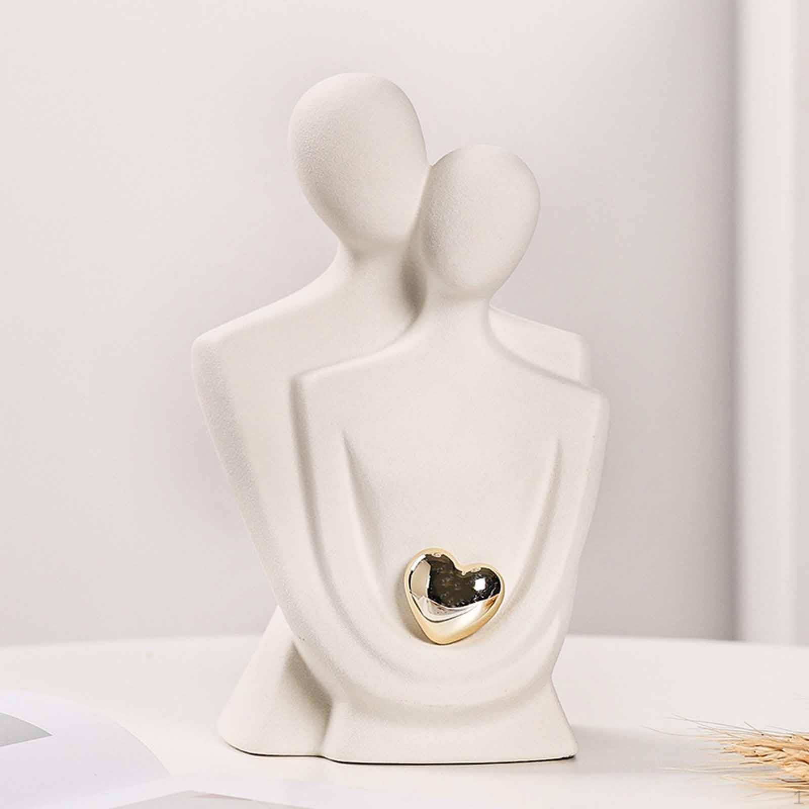 Статуэтка обнимающейся пары, фигурка влюбленных, романтический домашний декор, персонажи, художественная скульптура для свадьбы