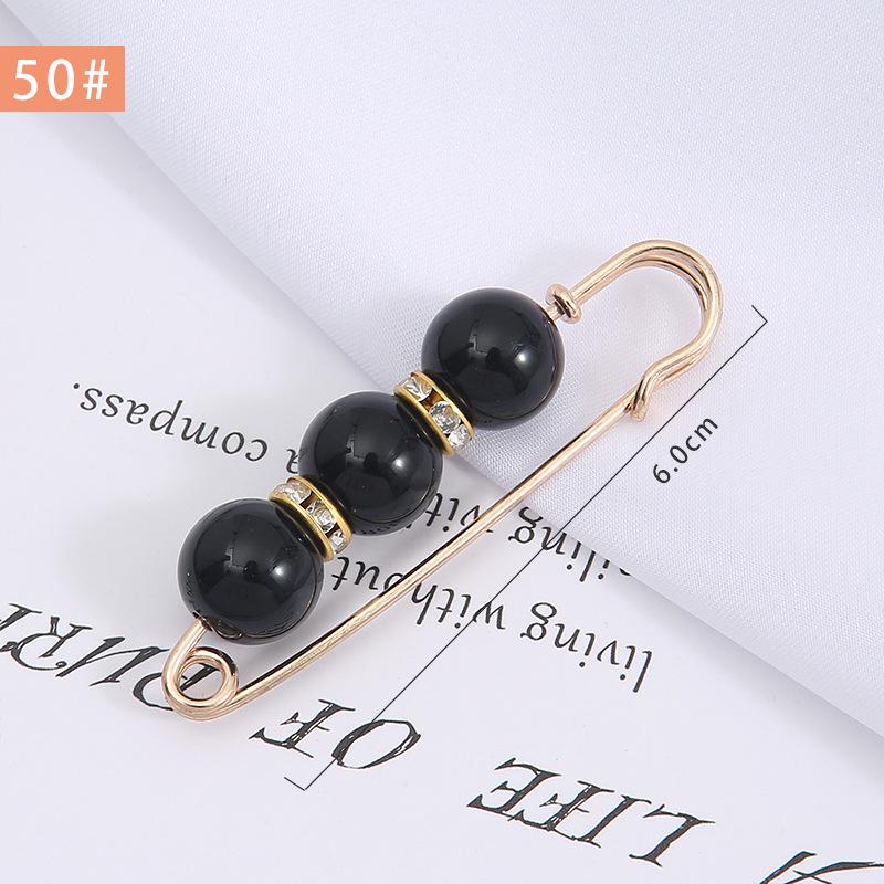 Pearl Anti-Exposure Brooch: Women's Waist-Cinching Pin & Clothing Decoration