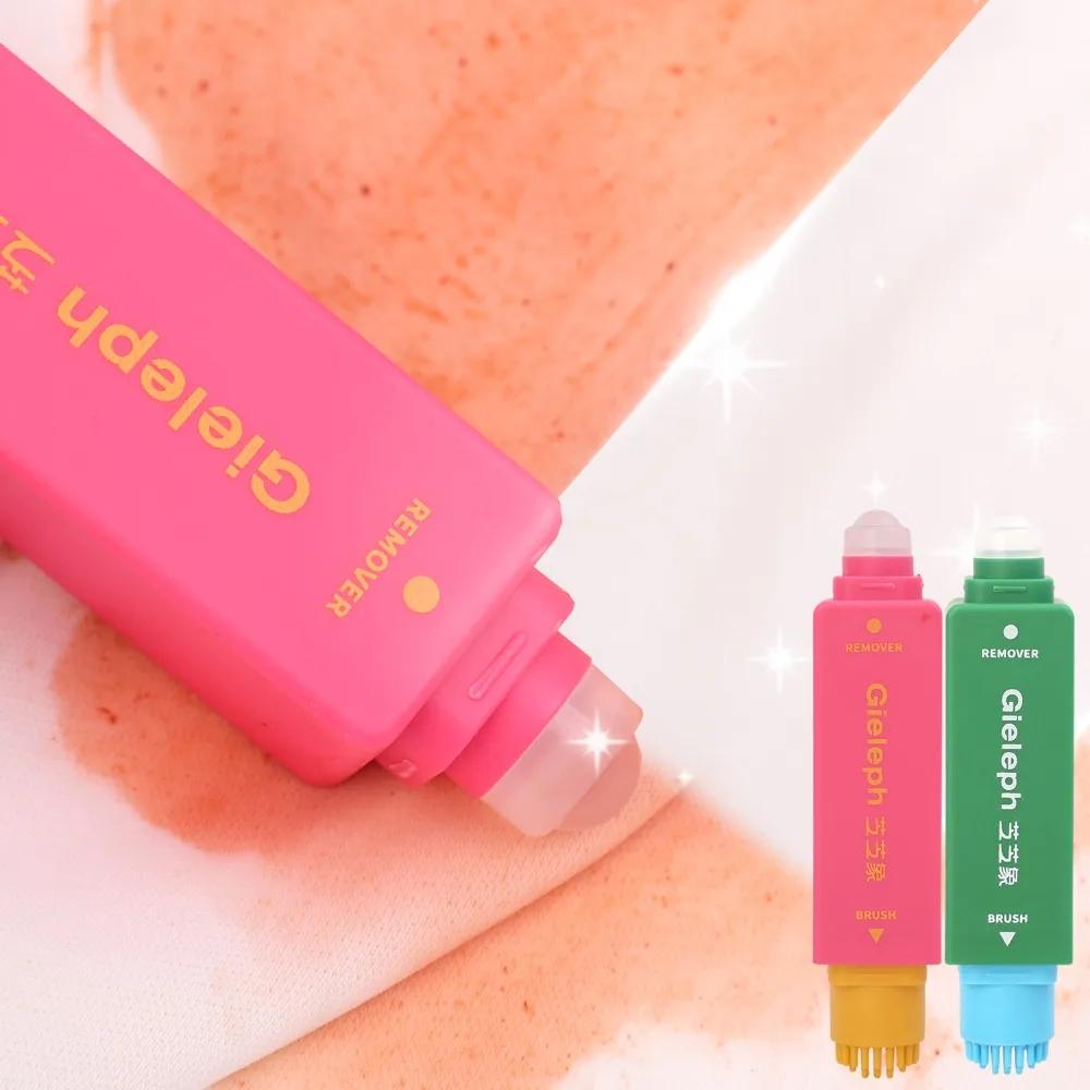 Stylo Détachant Portable pour Vêtements Double Tête Traitement Instantané des Taches Stylo sans Eau pour Graisse Outil de Nettoyage d'Urgence de Voyage