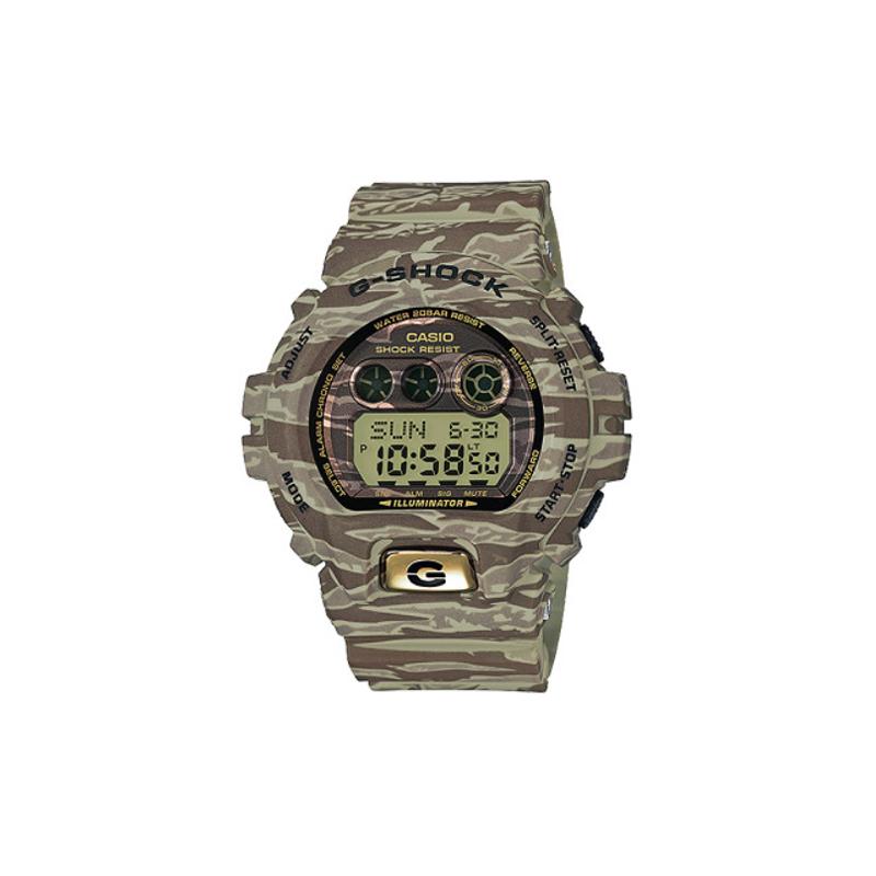 

Casio G-SHOCK Classic Series Falling Leaf Camouflage Rough Charming Military Style Waterproof Quartz Movement Rubber Strap Japanese and GD-X6900TC-5DR чорний