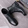 Men's High Top Boots Genuine Leather Boots British Style Business Boot Fashion Casual Dress Boot Plush Warm Winter Boots for Men