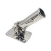 180 Degree Rotatable 316 Stainless Steel Flag Pole Hold Base Bracket Adjustable Flagpole for House Patio Outdoor Yard Farmhouse