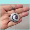 Moonstone Crystal Pendant Necklace With Geometric Alloy Design For Night Sky Themed Parties