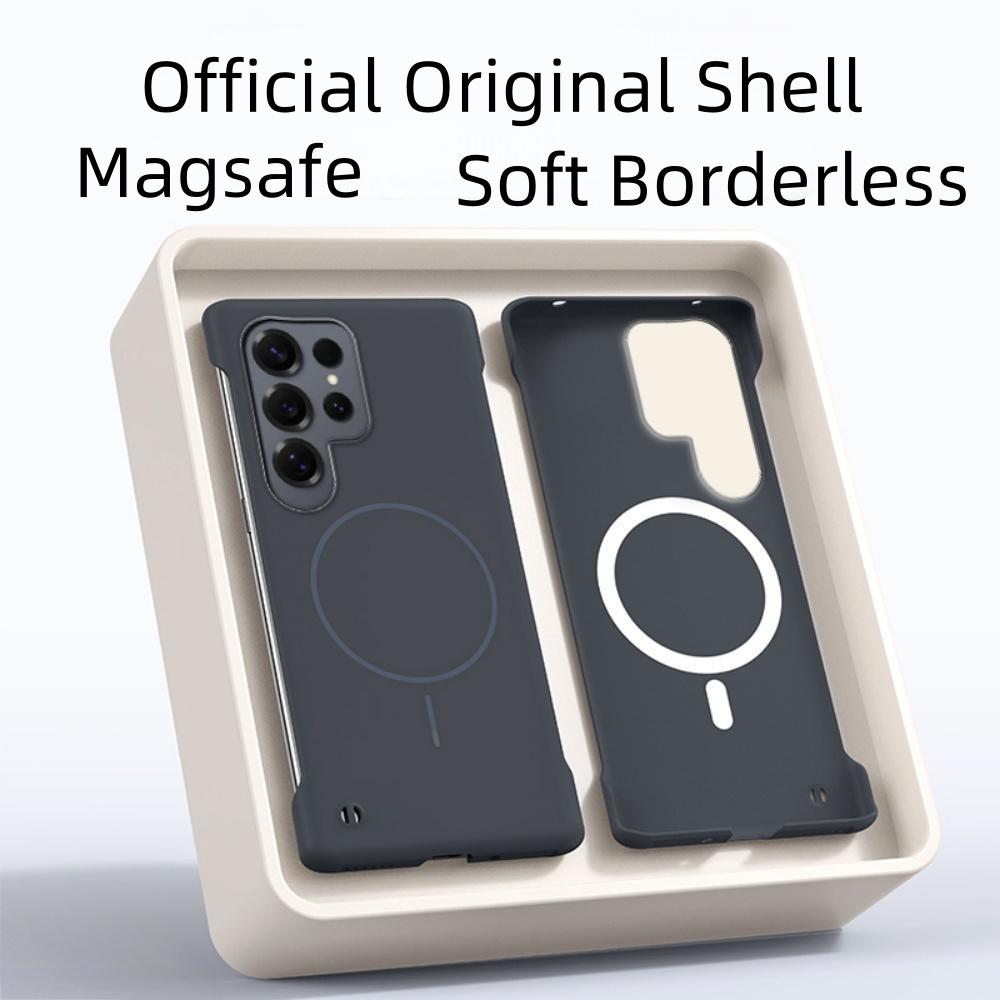Slim Frameless Matte PC For Magsafe Case For Samsung S26 S25 Edge S24 FE S23 S22 Ultra Plus A56 16 Cooling Magnetic Charge Cover